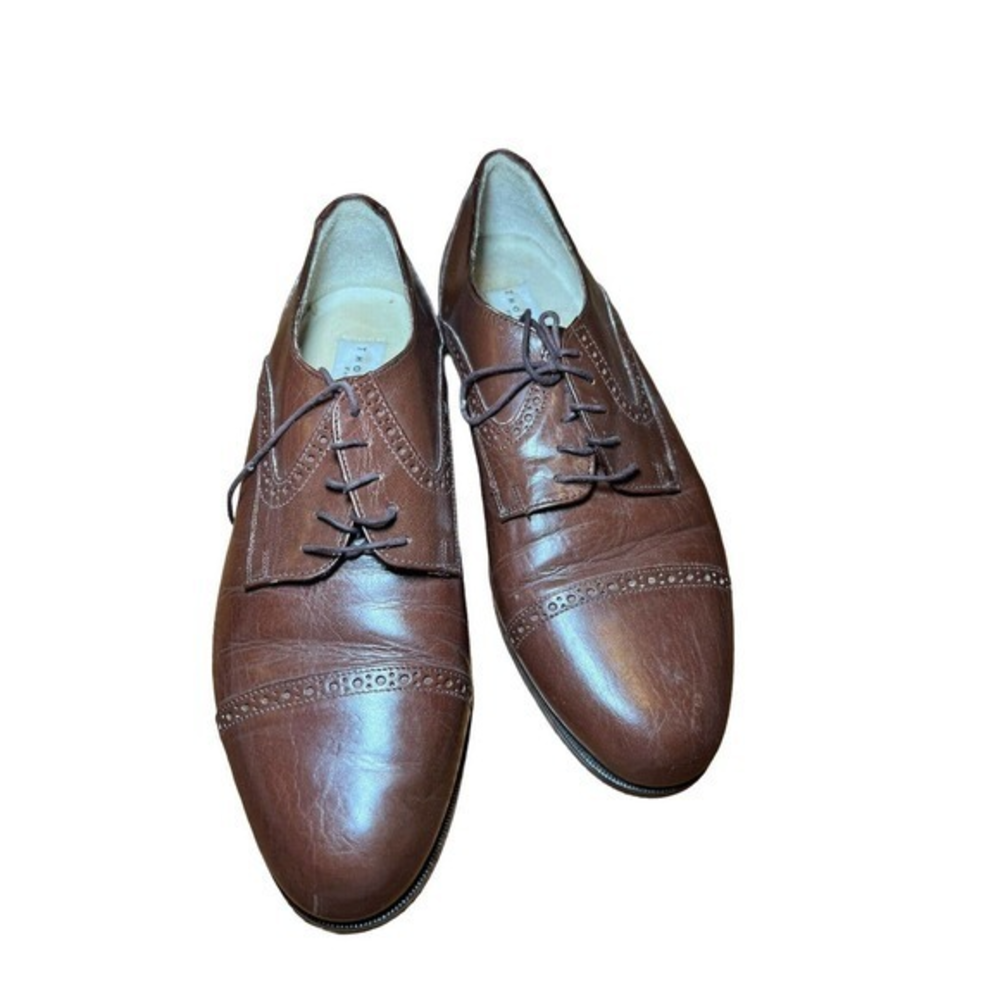 Thom Mc Can Footwear Brown Leather & Leather Sole‎ Men’s Dress Shoes 10
